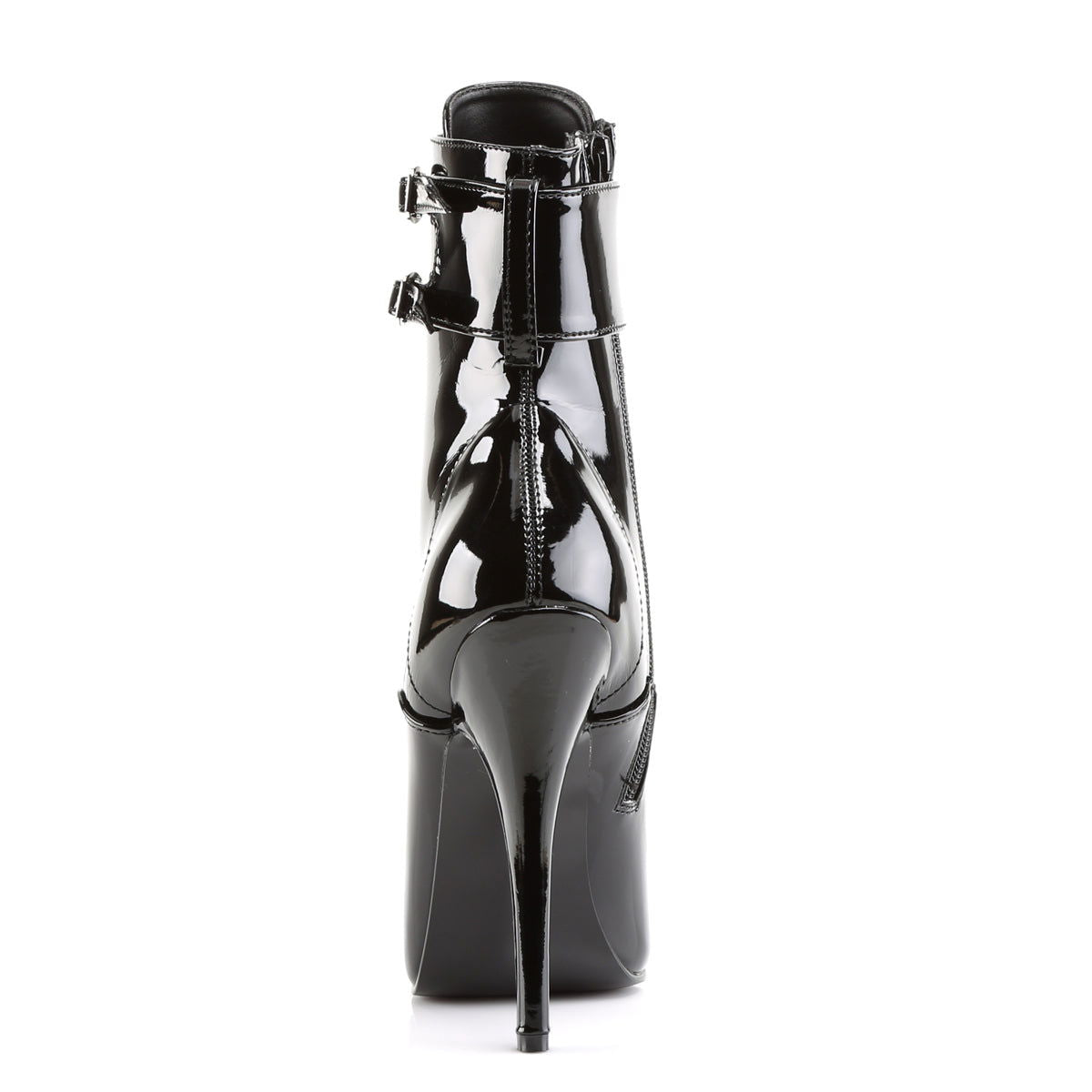 Domina 1023 Ankle boot with 6 inch heel - Black Patent - Shhh...