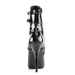 Domina 1023 Ankle boot with 6 inch heel - Black Patent - Shhh...