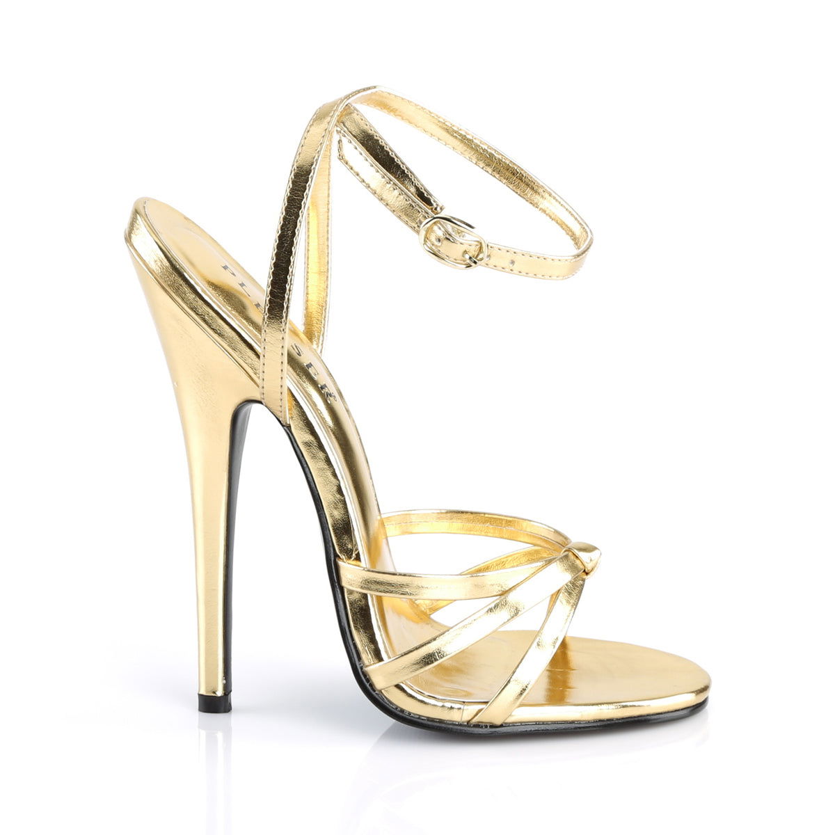 Domina 108 Sandal with 6 inch heel - Gold Metallic - Shhh...