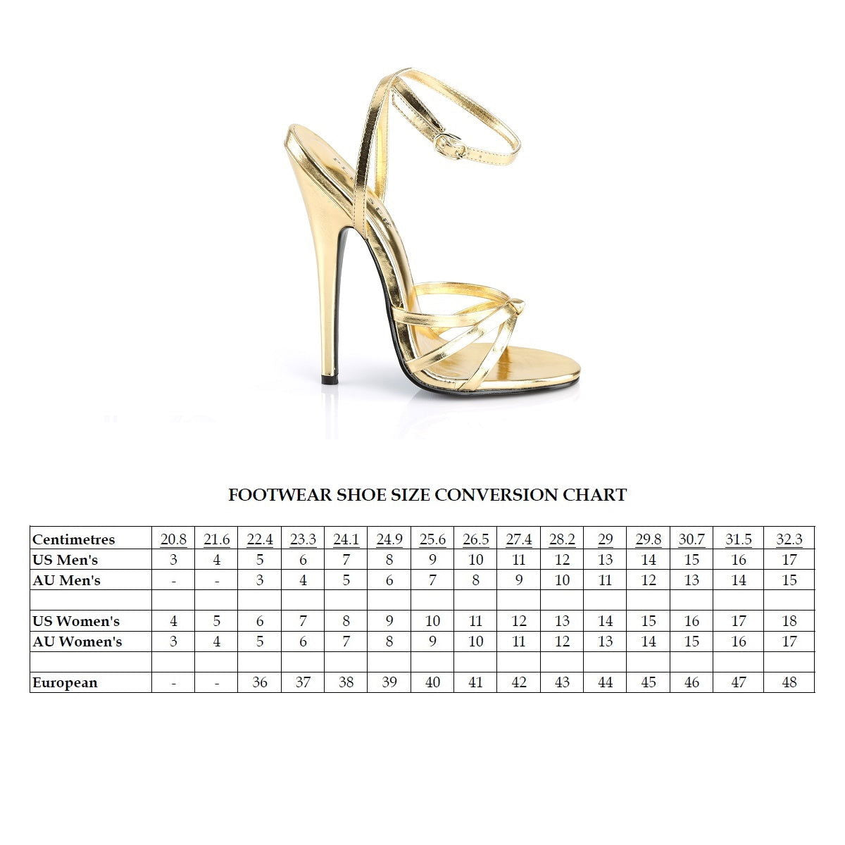 Domina 108 Sandal with 6 inch heel - Gold Metallic - Shhh...