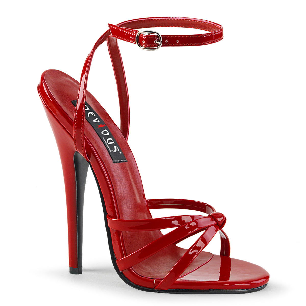 Domina 108 Sandal with 6 inch heel - Red Patent - Shhh...