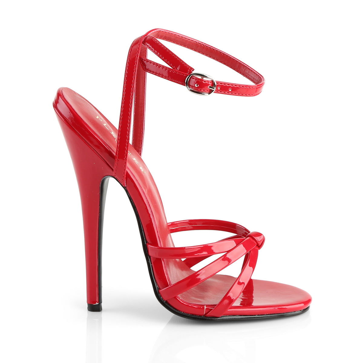 Domina 108 Sandal with 6 inch heel - Red Patent - Shhh...