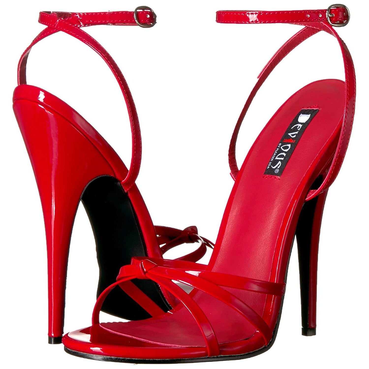 Domina 108 Sandal with 6 inch heel - Red Patent - Shhh...