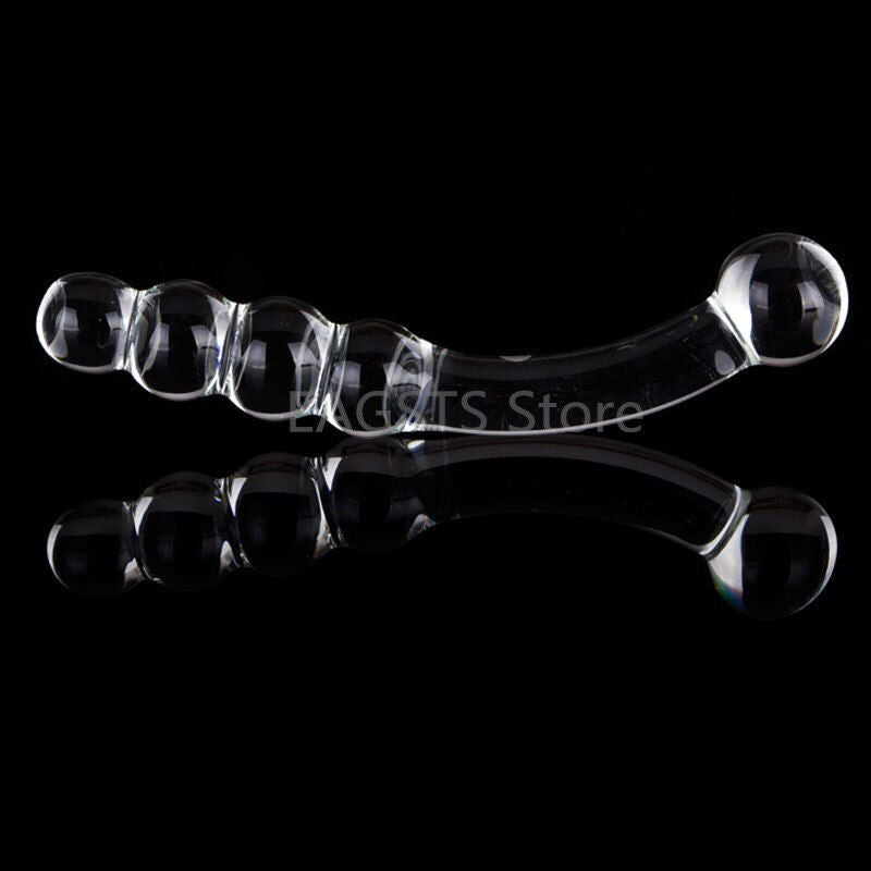 Double ended Pyrex glass dildo 20cm - Shhh...