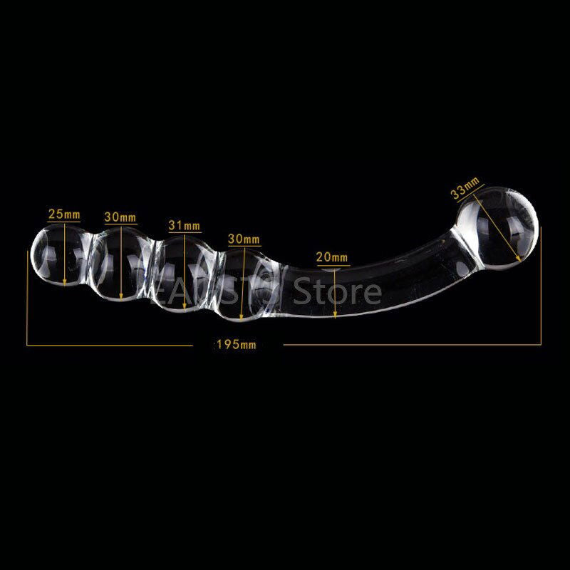 Double ended Pyrex glass dildo 20cm - Shhh...