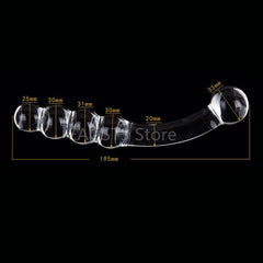 Double ended Pyrex glass dildo 20cm - Shhh...