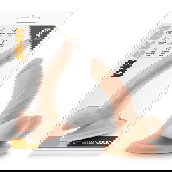 Dr. Skin 4'' Mini Cock - 10.2 cm Dong with Balls - Shhh...