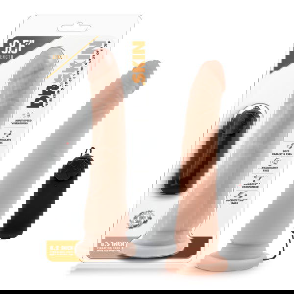Dr. Skin 8.5'' Vibrating Realistic Cock -  21.6 cm Vibrating Dong - Shhh...