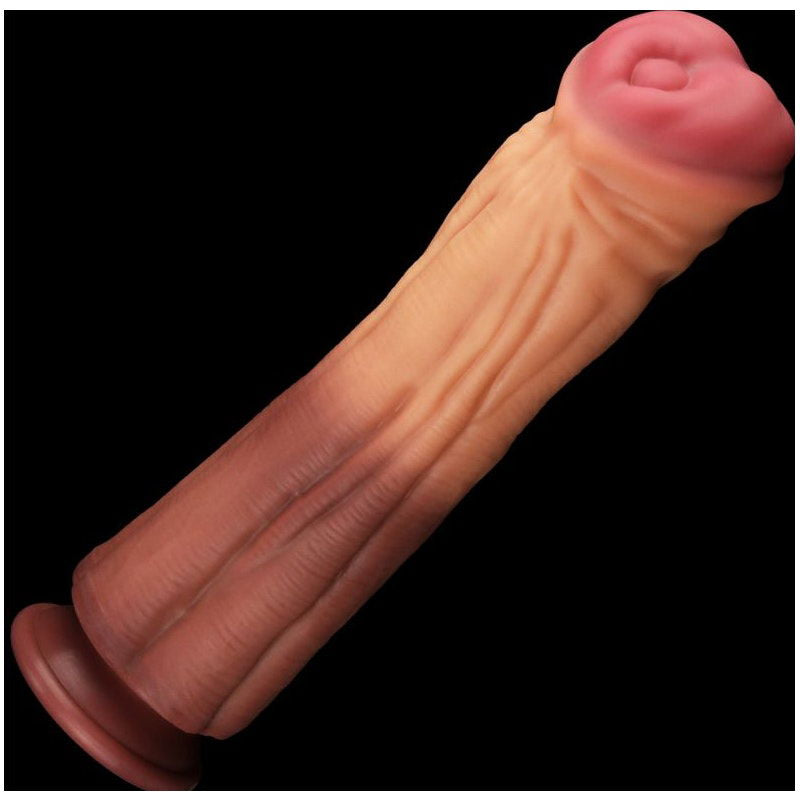 Dual layered Platinum Silicone Cock 12in - Shhh...