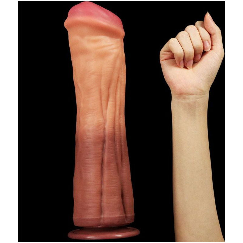 Dual layered Platinum Silicone Cock 12in - Shhh...