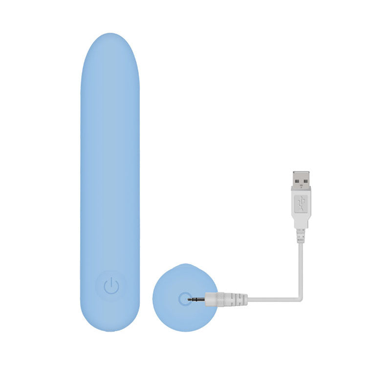 Adam & Eve Eve's Silky Sensations 9.4 cm Rechargeable Bullet - Blue