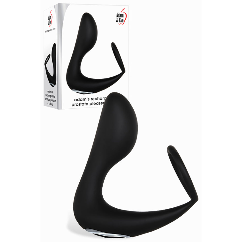 Adam & Eve Adam's Rechargeable Prostate Pleaser & C-Ring -  USB Rechargeable Anal Plug with Cock Ring