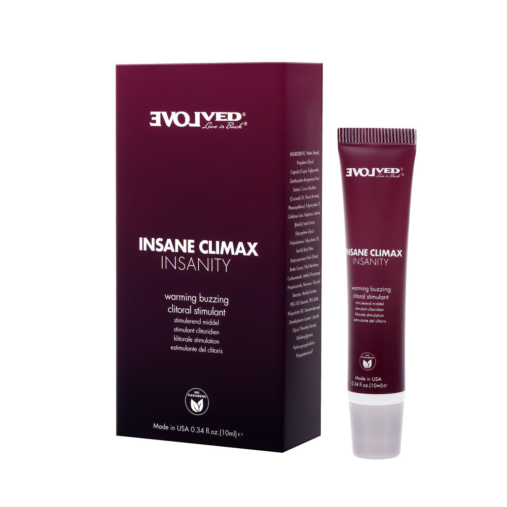 Evolved INSANE CLIMAX Warming Buzzing Clitoral Stimulation Gel - 10 ml