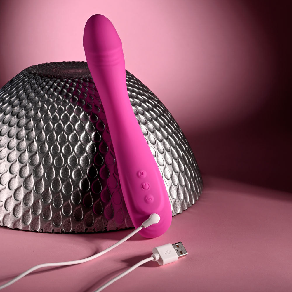 Evolved SUGAR RUSH 21.6 cm USBR Silicone Vibrator - Pink
