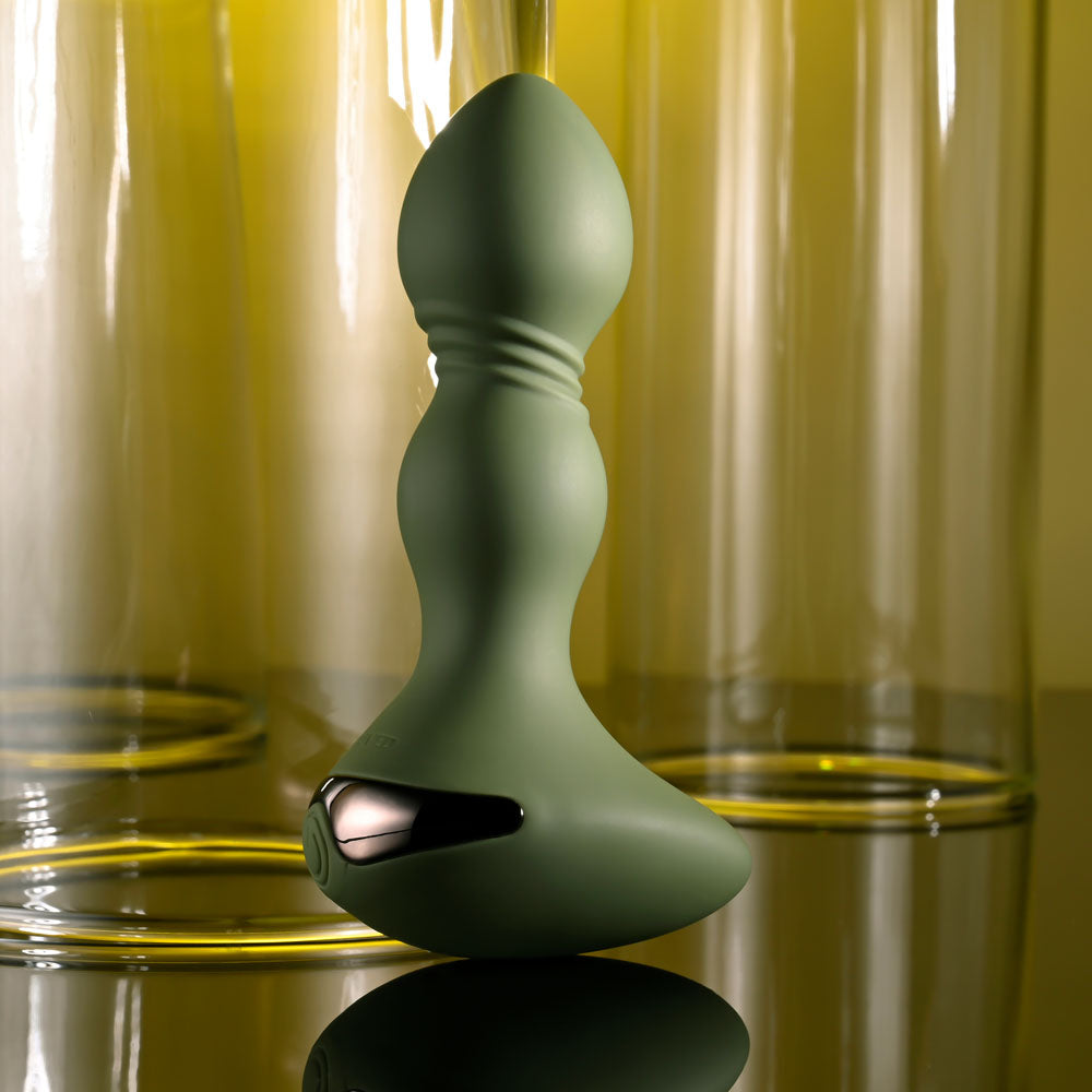 Evolved LIEUTENANT 12.2 cm USBR Vibrating Butt Plug - Green
