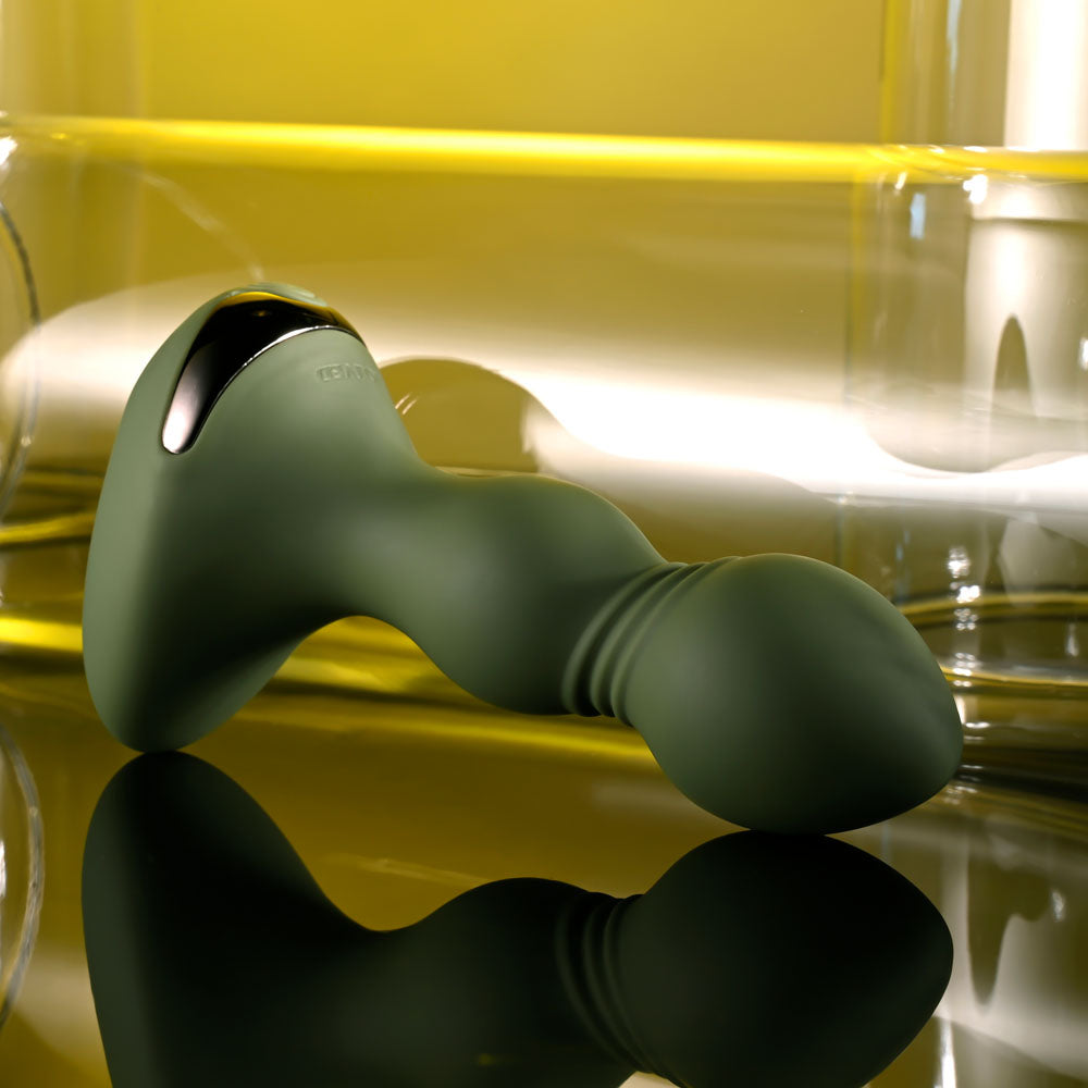 Evolved LIEUTENANT 12.2 cm USBR Vibrating Butt Plug - Green