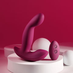 Evolved COME ON OVER - Burgundy  15.9 cm USB Rechargeable Vibrator with Wireless Remote
