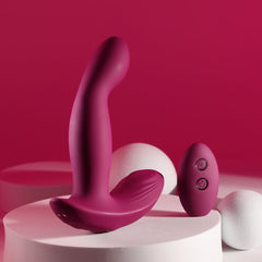 Evolved COME ON OVER - Burgundy  15.9 cm USB Rechargeable Vibrator with Wireless Remote
