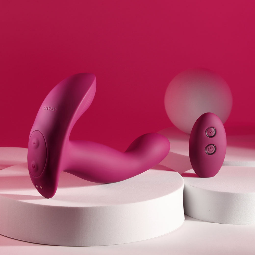 Evolved COME ON OVER - Burgundy  15.9 cm USB Rechargeable Vibrator with Wireless Remote