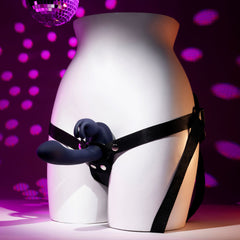 Evolved GIVING VIBES -  14.6 cm USB Rechargeable Vibrating Strap-On with Remote