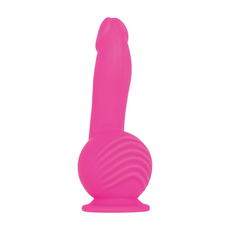 Evolved Ballistic 19 cm Rechargeable Vibrating Dong with Balls Motor & Remote - Shhh...