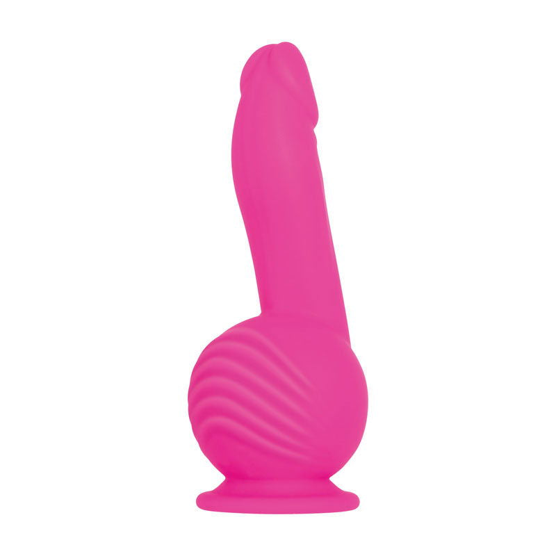 Evolved Ballistic 19 cm Rechargeable Vibrating Dong with Balls Motor & Remote - Shhh...