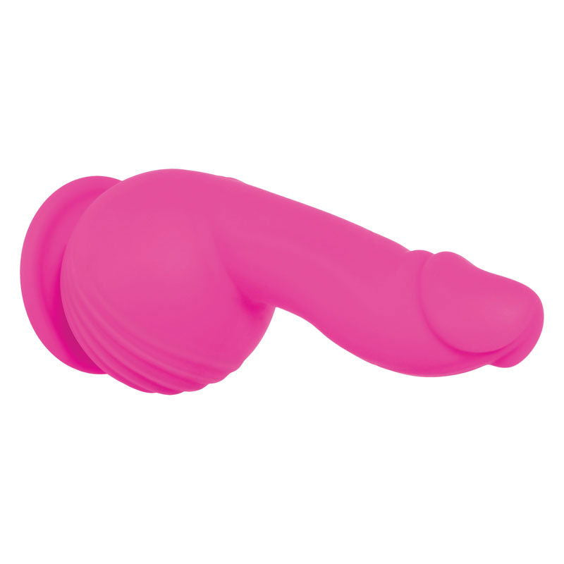 Evolved Ballistic 19 cm Rechargeable Vibrating Dong with Balls Motor & Remote - Shhh...