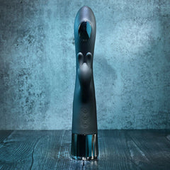 Evolved Heat Up & Chill - 24.1 cm USB Rechargeable Heating & Cooling Rabbit Vibrator - Shhh...
