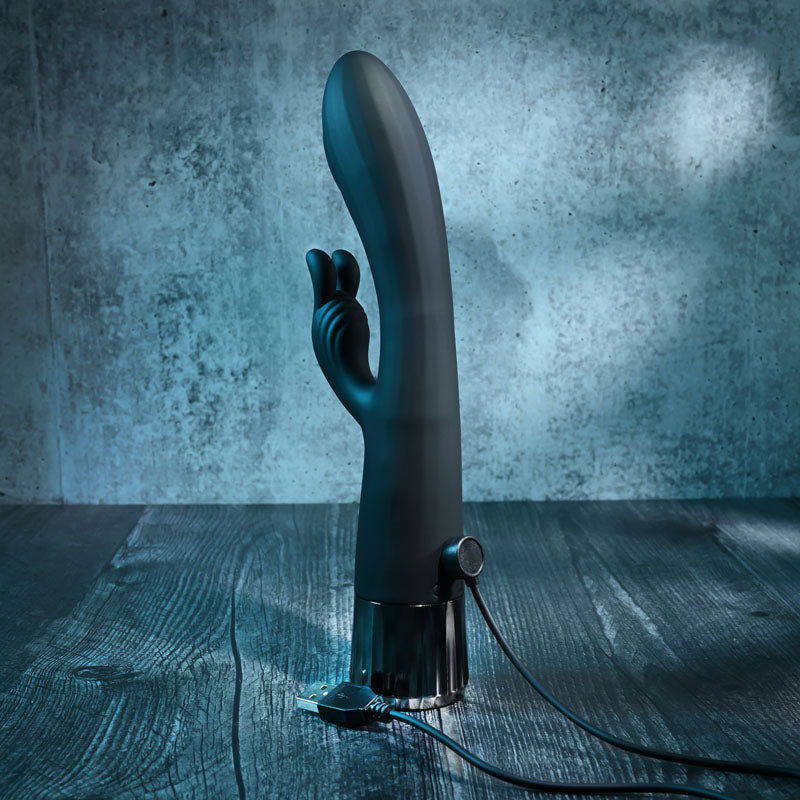 Evolved Heat Up & Chill - 24.1 cm USB Rechargeable Heating & Cooling Rabbit Vibrator - Shhh...