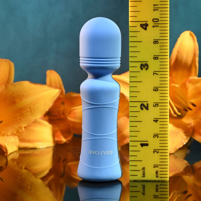 Evolved Out Of The Blue - 10.5 cm USB Rechargeable Mini Massager Wand - Shhh...