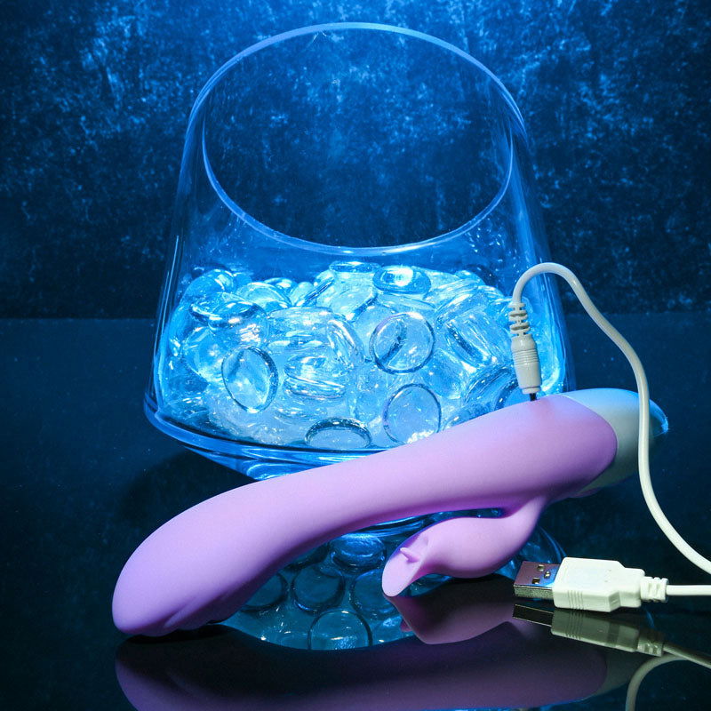 Evolved PLEASING PETAL - Lilac 19.7 cm USB Rechargeable Rabbit Vibrator - Shhh...