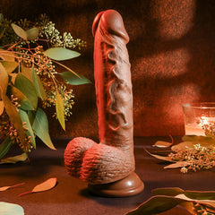 Evolved REALISTIC DILDO 8'' DARK - 21 cm Dong - Shhh...