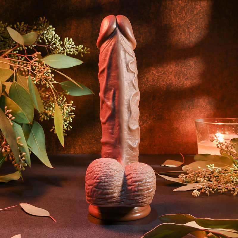 Evolved REALISTIC DILDO 8'' DARK - 21 cm Dong - Shhh...