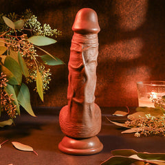 Evolved REALISTIC DILDO 8'' DARK - 21 cm Dong - Shhh...
