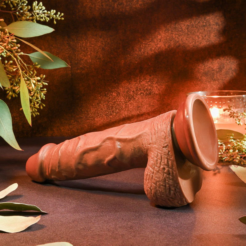 Evolved REALISTIC DILDO 8'' DARK - 21 cm Dong - Shhh...