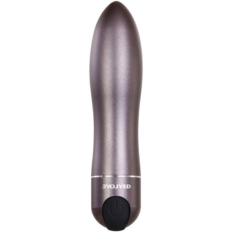 Evolved Travel-Gasm - Gray 9 cm USB Rechargeable Bullet with Travel Case - Shhh...