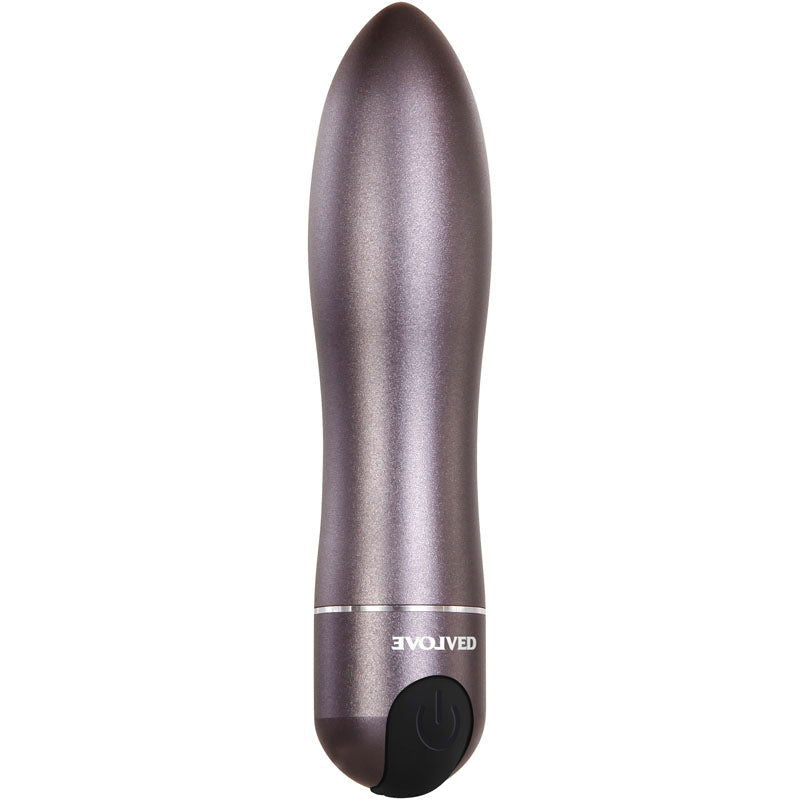 Evolved Travel-Gasm - Gray 9 cm USB Rechargeable Bullet with Travel Case - Shhh...