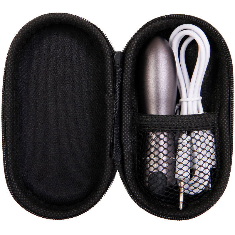 Evolved Travel-Gasm - Gray 9 cm USB Rechargeable Bullet with Travel Case - Shhh...