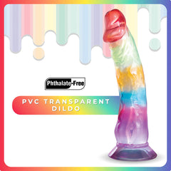 Jellido PVC Translucent Colour Dildo 16.5cm
