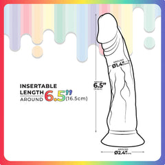 Jellido PVC Translucent Colour Dildo 16.5cm