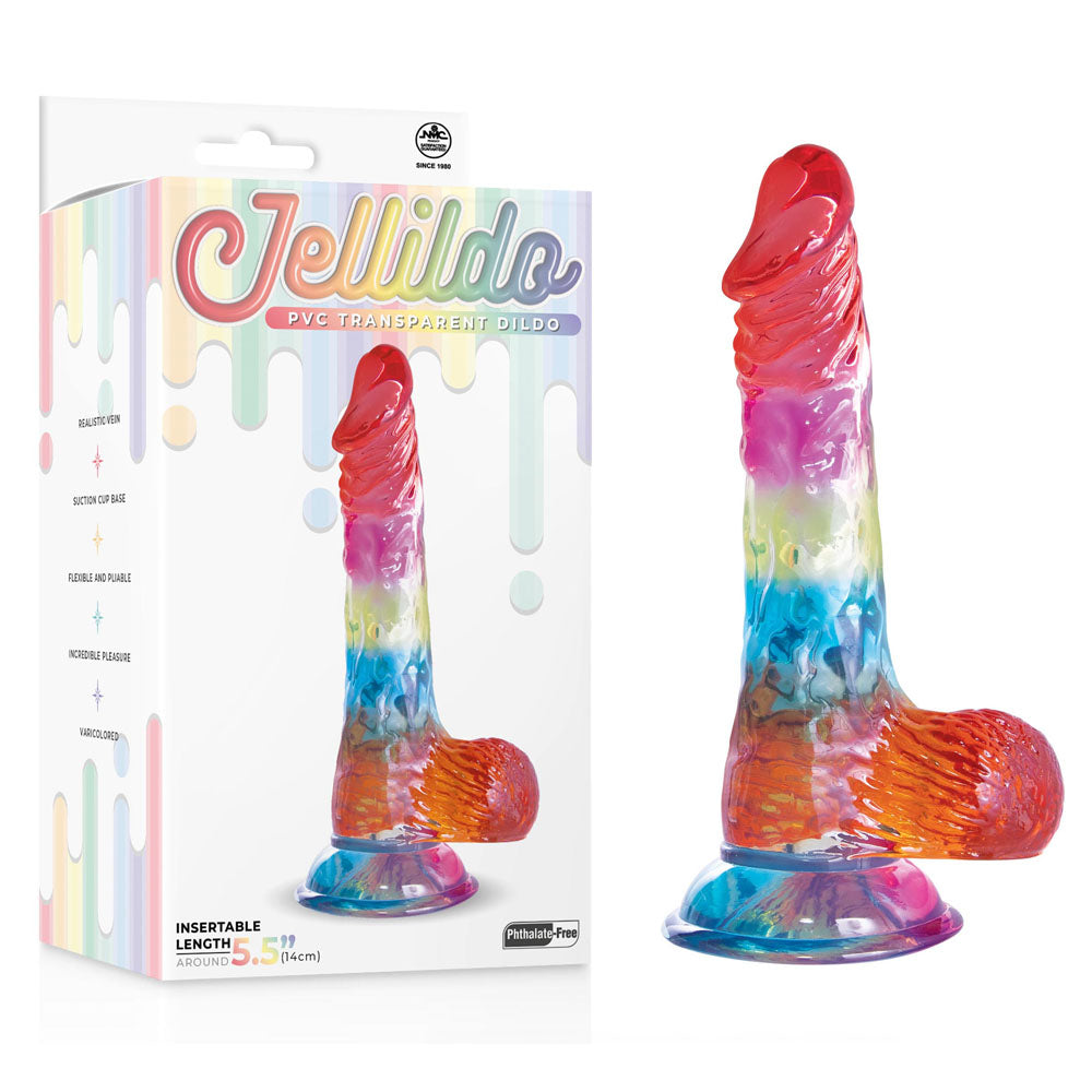 Jellido PVC Translucent Colour Dildo 14cm