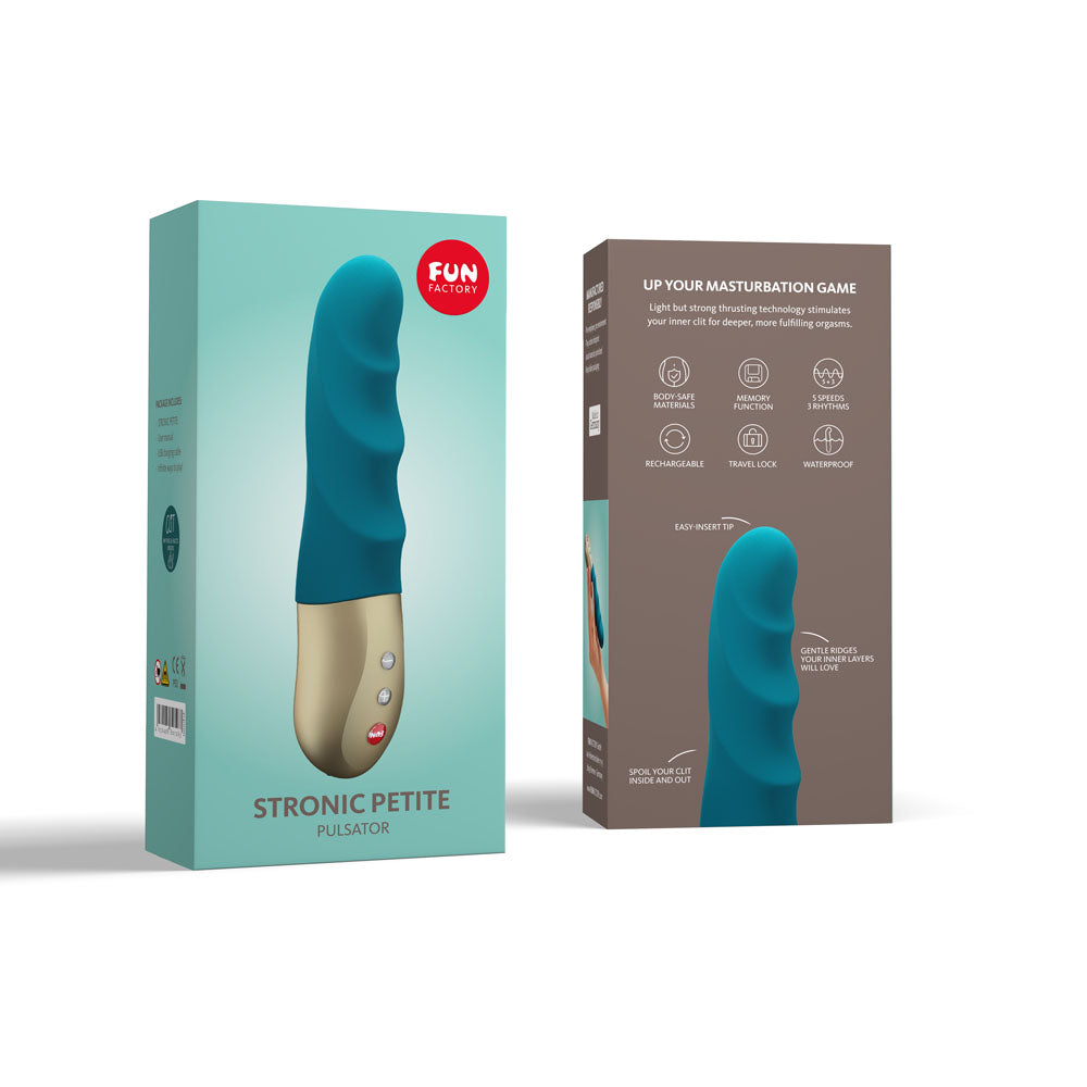 Fun Factory STRONIC PETITE deep sea  - Deep Sea  17 cm USB Rechargeable Thrusting Vibrator