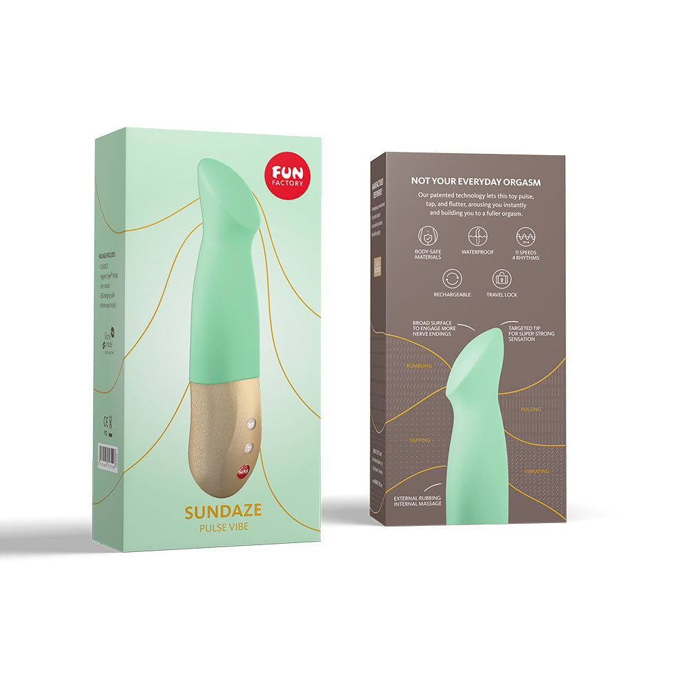 Fun Factory SUNDAZE pistachio - Pistachio  17.5 cm USB Rechargeable Thrusting Vibrator