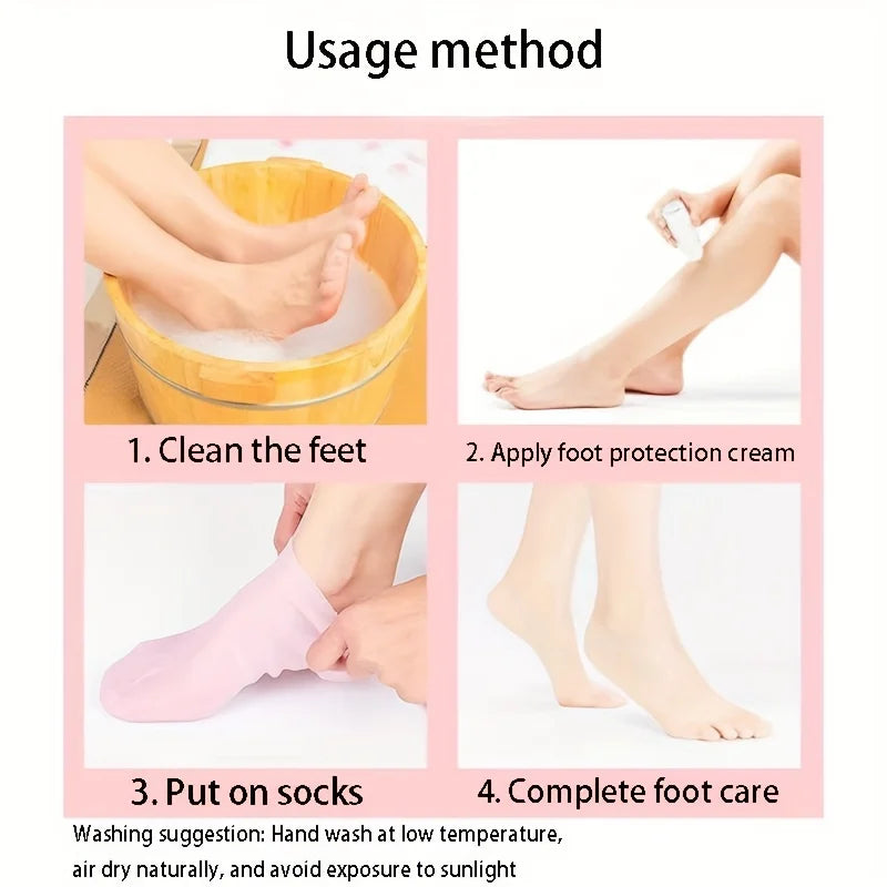 Silicone Foot Softener & Restorer Socks - One Size