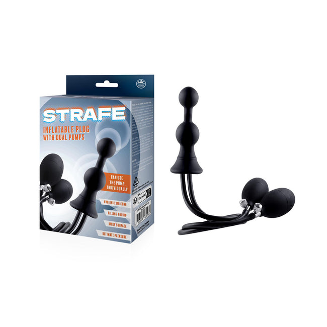 Strafe Inflatable Butt Plug with Double Pump Bulbs
