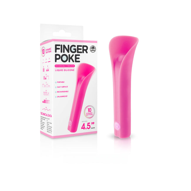 Finger Poke 11cm Rechargeable Stimulator - Pink