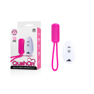 Crush On - Insertable Bullet Vibrator with Remote Control - Pink