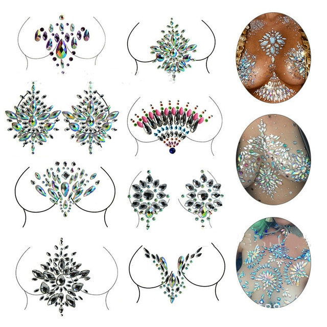 Face and Neck temporary JEWELLERY stick-ons for women - Shhh...