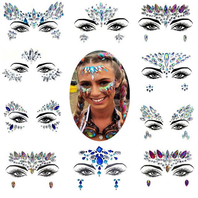 Face and Neck temporary JEWELLERY stick-ons for women - Shhh...