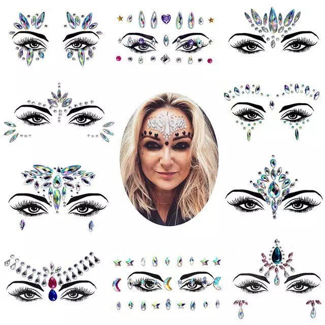 Face and Neck temporary JEWELLERY stick-ons for women - Shhh...